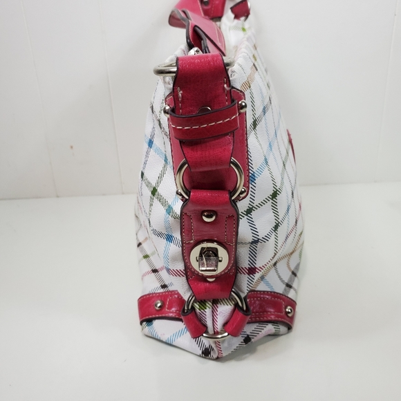 Coach pink plaid tote - Picture 12 of 13